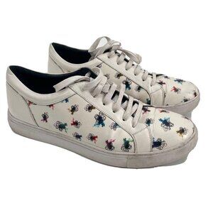 Robert Graham White Leather Sneakers Sz 10.5